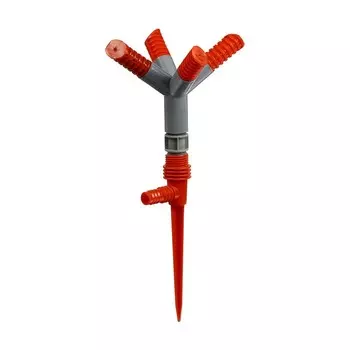 Распылитель 4лепестковый, штуцер под шланги 1/2" (12 мм) 3/4" (19 мм), пика, ABS-пластик, Greengo