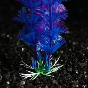 Растение искусственное аквариумное, 10 см, фиолетово-розовое