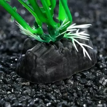 Растение искусственное аквариумное, 10 см, зелёно-белое