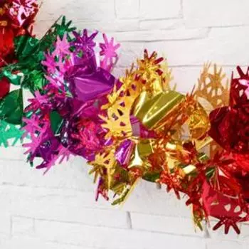 Растяжка «Снежинки», d=24.5 см, 220 см