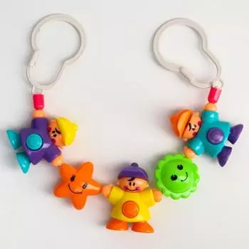 Растяжка на коляску/кроватку «Человечки», 3 игрушки, цвет МИКС, Крошка Я