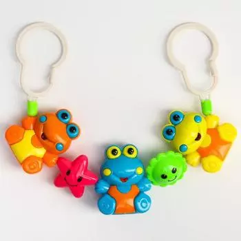 Растяжка на коляску/кроватку Крошка Я «Лягушки», 3 игрушки, МИКС