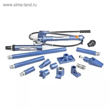 Растяжка STELS, гидравлическая, 4 т, 16 предметов, 7 сменных насадок, в пластиковом кейсе