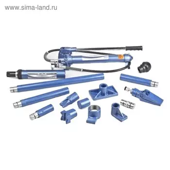 Растяжка STELS, гидравлическая, 4 т, 16 предметов, 7 сменных насадок, в металлическом кейсе