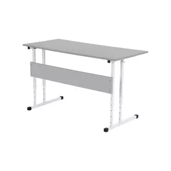 Растущая парта Polini kids City D2 «Ученик», 2-7 группа, белый-серый