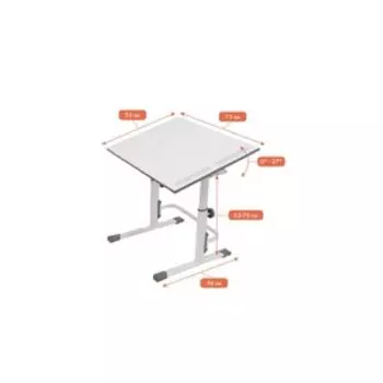 Растущая парта-трансформер Polini kids Simple М1 75 х 55 см, цвет белый/макиато