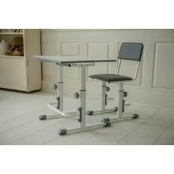 Растущая парта-трансформер Polini kids Simple М1 75 х 55 см, цвет белый/серый