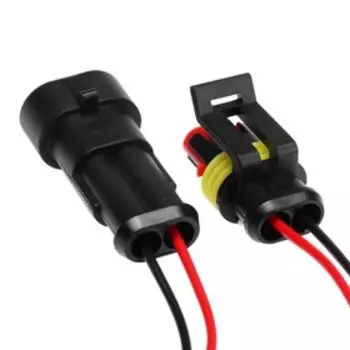 Разъем автомобильный, герметичный штекер-гнездо DJ7021-1.5-11/21, 2 контакта, набор 2 шт.