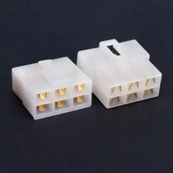 Разъем автомобильный, штекер-гнездо DJ7061-6.3-11/21, 6 контактов, набор 5 шт