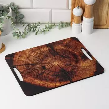 Доска разделочная Дарим Красиво «Спил», 3628 см, дерево, коричневая