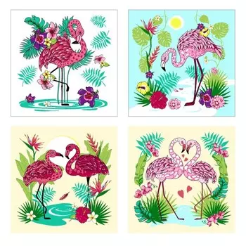 Разделочная доска-подставка «Фламинго», 1818 см, цвет МИКС