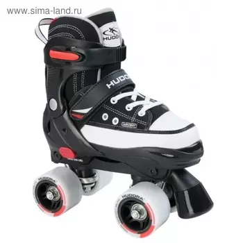 Раздвижные роликовые коньки HUDORA Rollschuh Roller Skate, размер 28-31, цвет чёрный