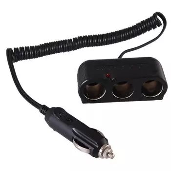 Разветвитель прикуривателя REXANT, 3 гнезда, 1.5 м