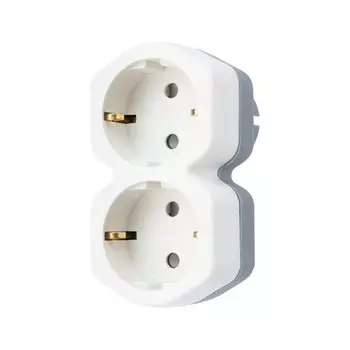 Разветвитель Rexant 11-1087, 2-м, 16А, IP20, цвет белый