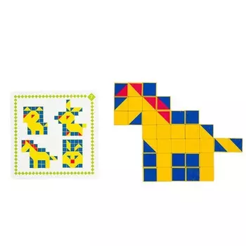 Развивающая игра из дерева «Квадромино»