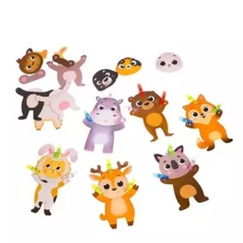 Развивающая игра с прищепками «Собери животное», в пакете