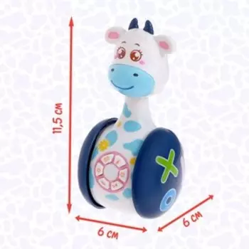 Неваляшка музыкальная «Коровка Муму», развивающая, звук, свет