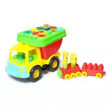 Развивающая игрушка-сортер «Машинка путешествие», 23 предмета