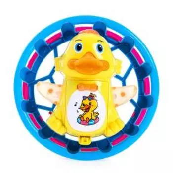 Развивающая игрушка «Уточка в колесе», световые и звуковые эффекты, МИКС