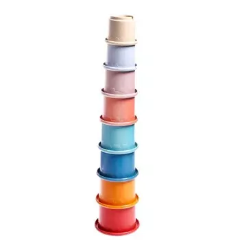 Развивающая пирамидка «Ведёрки», 8 предметов