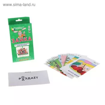 Развивающие карточки «Зайка. Правописание окончаний существительных»