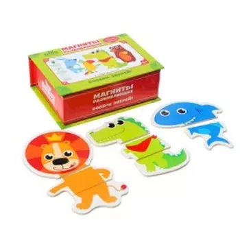 Развивающие магниты «Собери зверей», набор 24 шт.