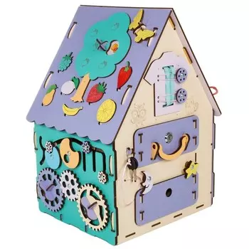 Развивающий деревянный бизиборд «Домик»