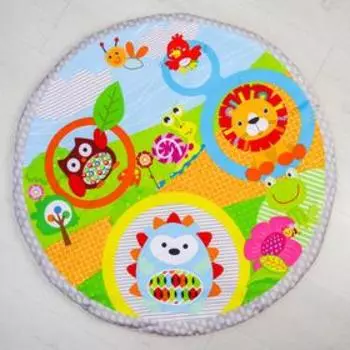 Развивающий коврик с дугами «Ежик и друзья», 85x85 см.