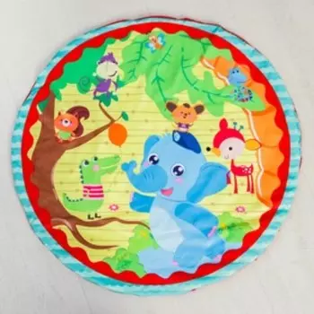 Развивающий коврик с дугами «Слоник и друзья», 70х70 см, Крошка Я