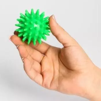 Мяч массажный развивающий Крошка Я «Монстрик», диаметр 6 см, от 6 мес., цвет оранжевый