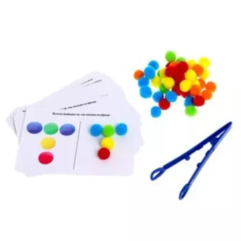 Развивающий набор "Цветные бомбошки" логические задания , в ПАКЕТЕ