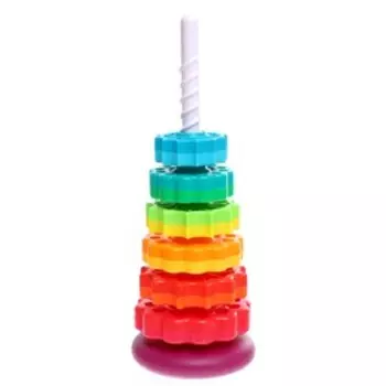 Развивающий набор «Радужная пирамидка», 6 колец