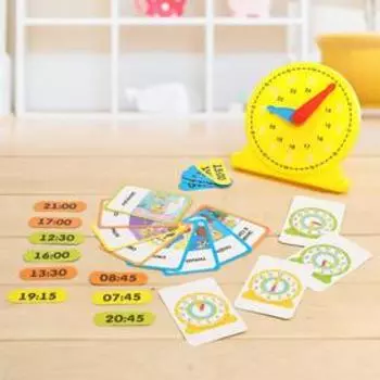 Развивающий набор «Режим дня. Изучаем время», пластиковые часики
