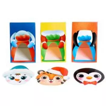 Развивающий набор «Собери подарки», 10 заданий, 18 фигурок, пинцет, 3+