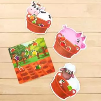 Развивающий набор «В огороде», карточки-вставляшки