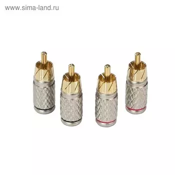 RCA разъем Aura RCA-P602, 6 мм вход, набор 4 шт