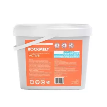 Реагент антигололёдный, 5 кг, работает при —31 °C, в банке, Rockmelt Active