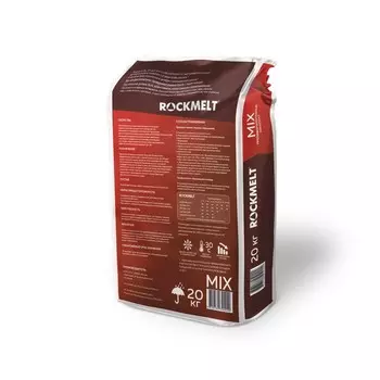 Реагент антигололёдный Rockmelt MIX, 20 кг, универсальный, многокомпонентный, работает до -30 °С, в пакете