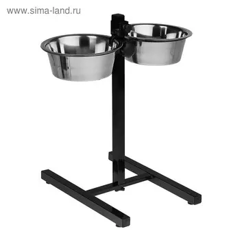Регулируемая подставка с 2 мисками по 1.8 л, высота подставки 40 см