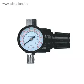 Регулятор давления с манометром "Кратон" 3 01 03 013, Mini Regulator, 1/4", 10 атм