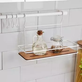 Рейлинговая система для кухни Tekno-tel, 7 предметов, цвет белый