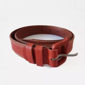 Ремень, цвет апельсин/коньяк, длина 120см, ширина 3,5см