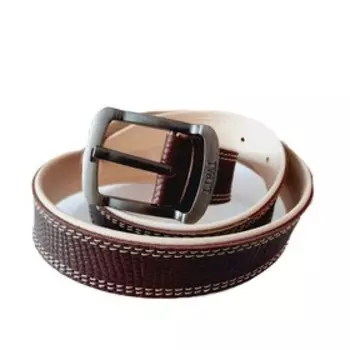 Ремень, цвет коричневый/беж. рептилия, длина 120см, ширина 4см