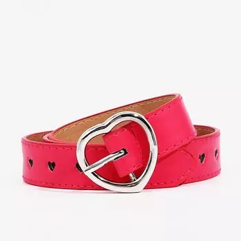 Ремень детский, ширина 2.4 см, пряжка металл, цвет фуксия