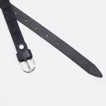 Ремень детский, ширина 2 см, пряжка металл, цвет чёрный