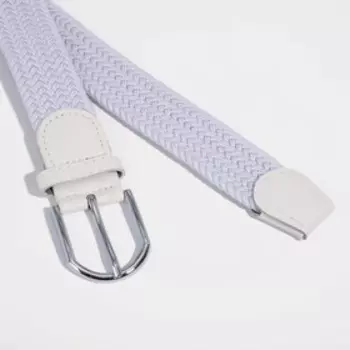 Ремень детский, ширина 3 см, пряжка металл, цвет белый