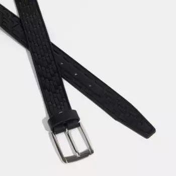 Ремень детский, ширина 3 см, пряжка металл, цвет чёрный