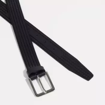 Ремень детский, ширина 3 см, пряжка металл, цвет чёрный