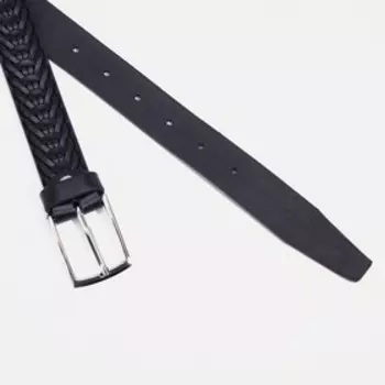 Ремень детский, ширина 3 см, пряжка металл, цвет чёрный