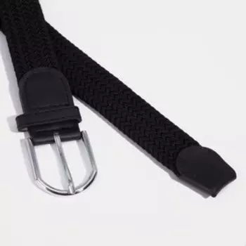 Ремень детский, ширина 3 см, пряжка металл, цвет чёрный